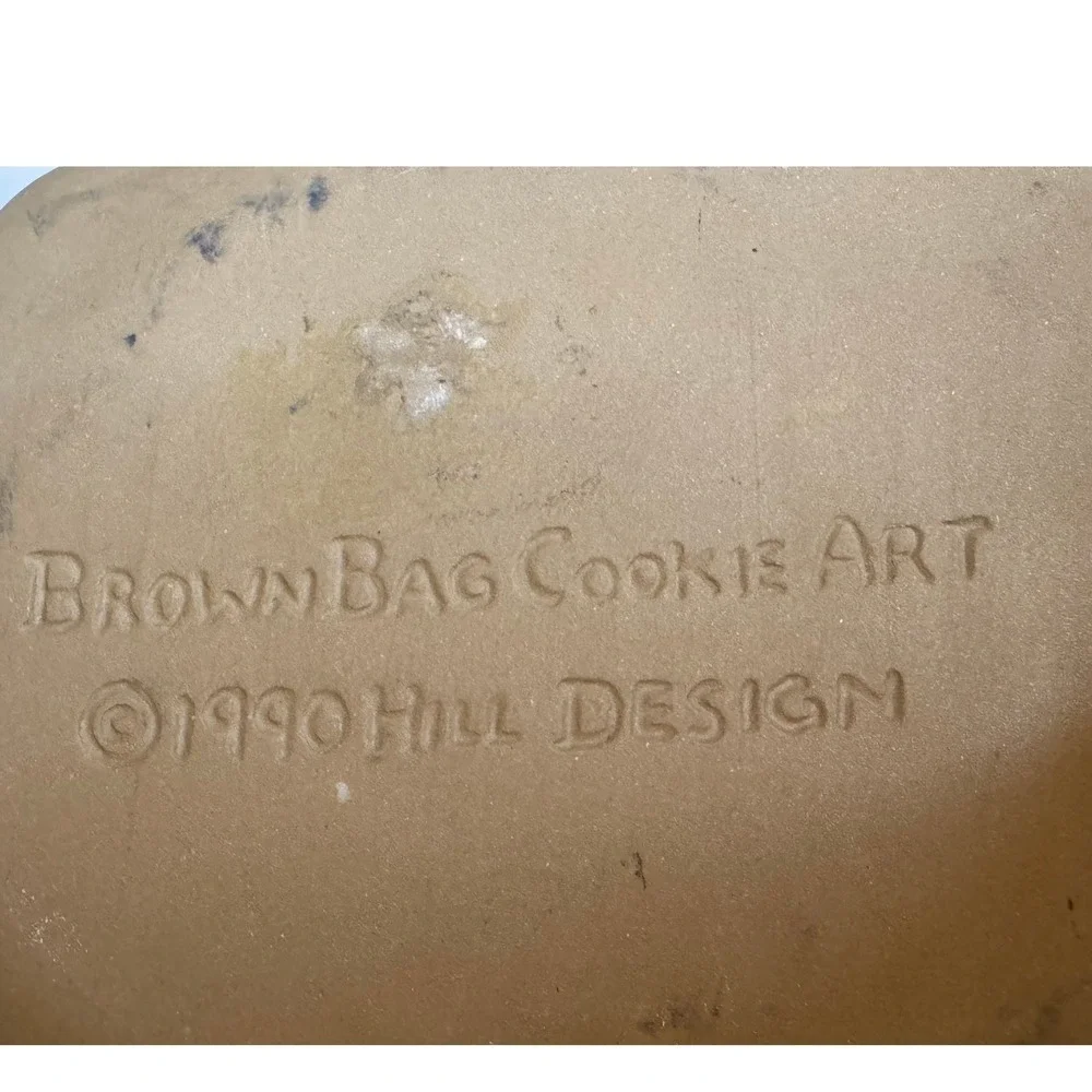 Vintage‎ Brown Bag Cookie Art Hill 1990 Partridge in a Pear Tree Mold Stoneware